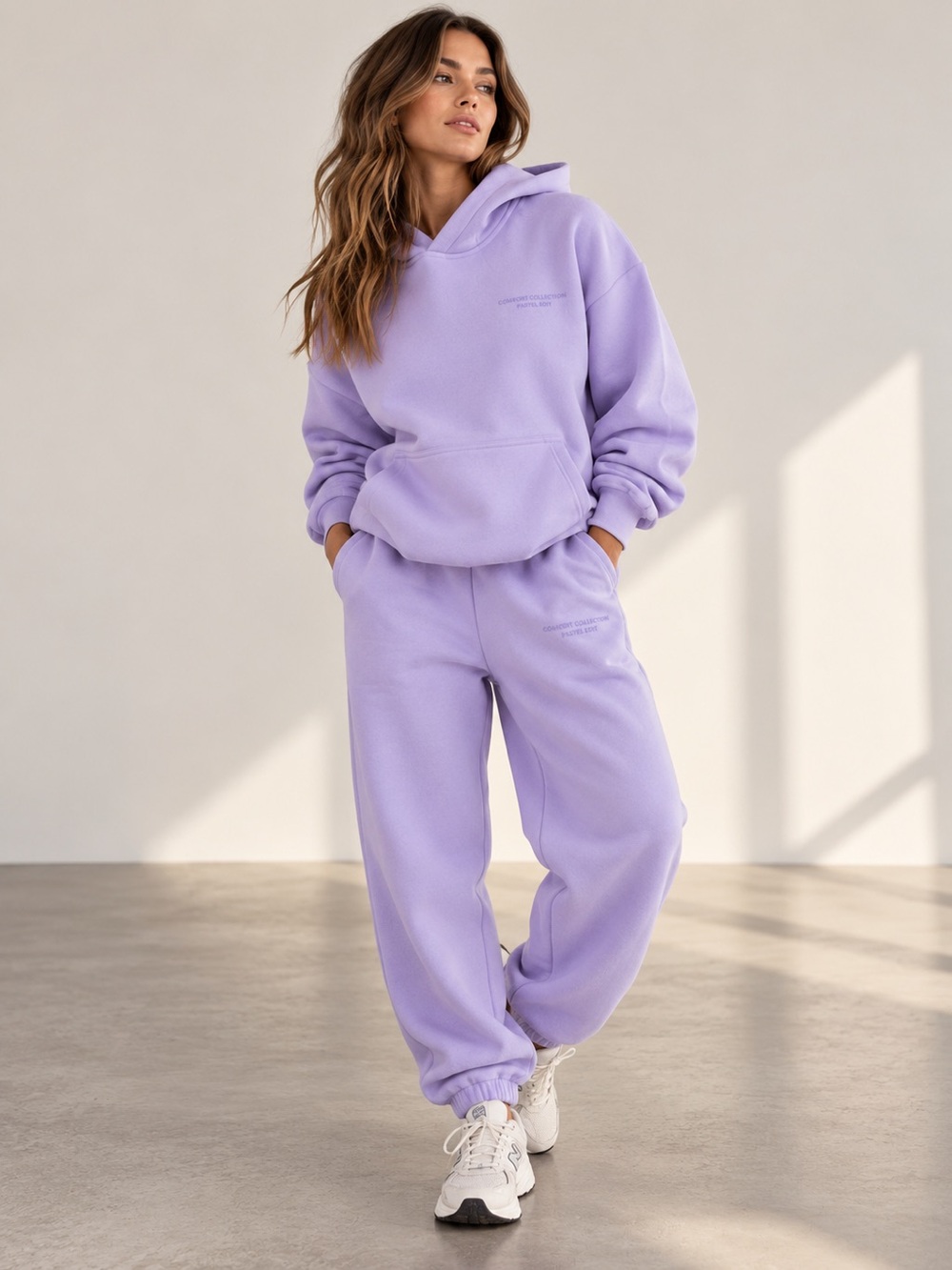 COMFRT Pastel Collection Lavender Hoodie Sweatpants Set Size Small Limited Editi